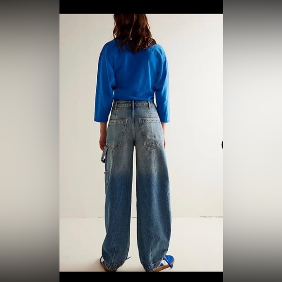 Free people We The Free Loren high rise carpenter Barrel Jeans - 27 - Picture 2 of 8
